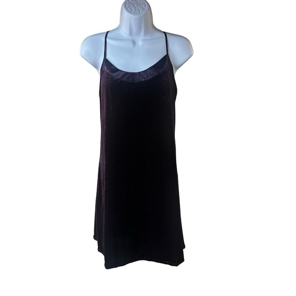 Vintage California Dynasty Purple Velvet Chemise Nightgown Size M